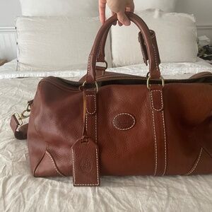 Roots Brown Banff Leather Travel Bag